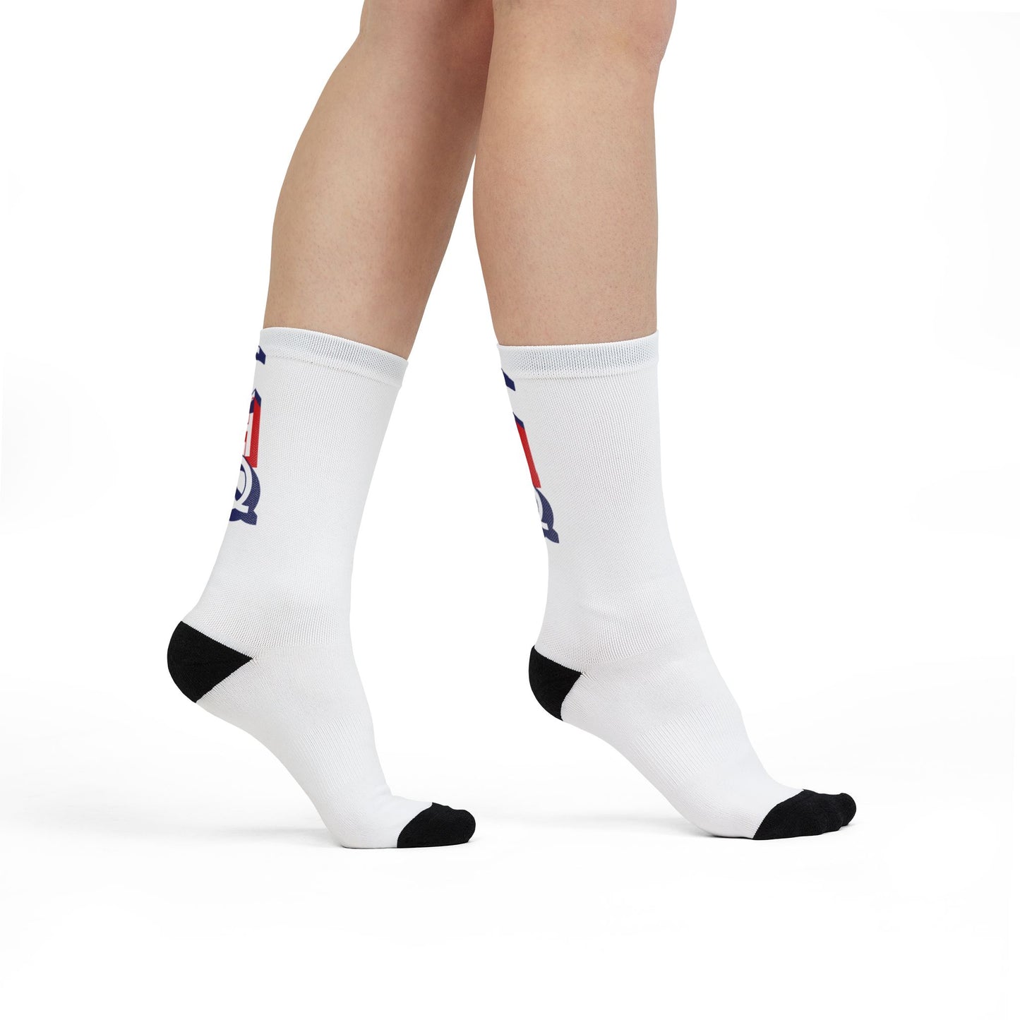 CHQ Red and Blue Crew Socks