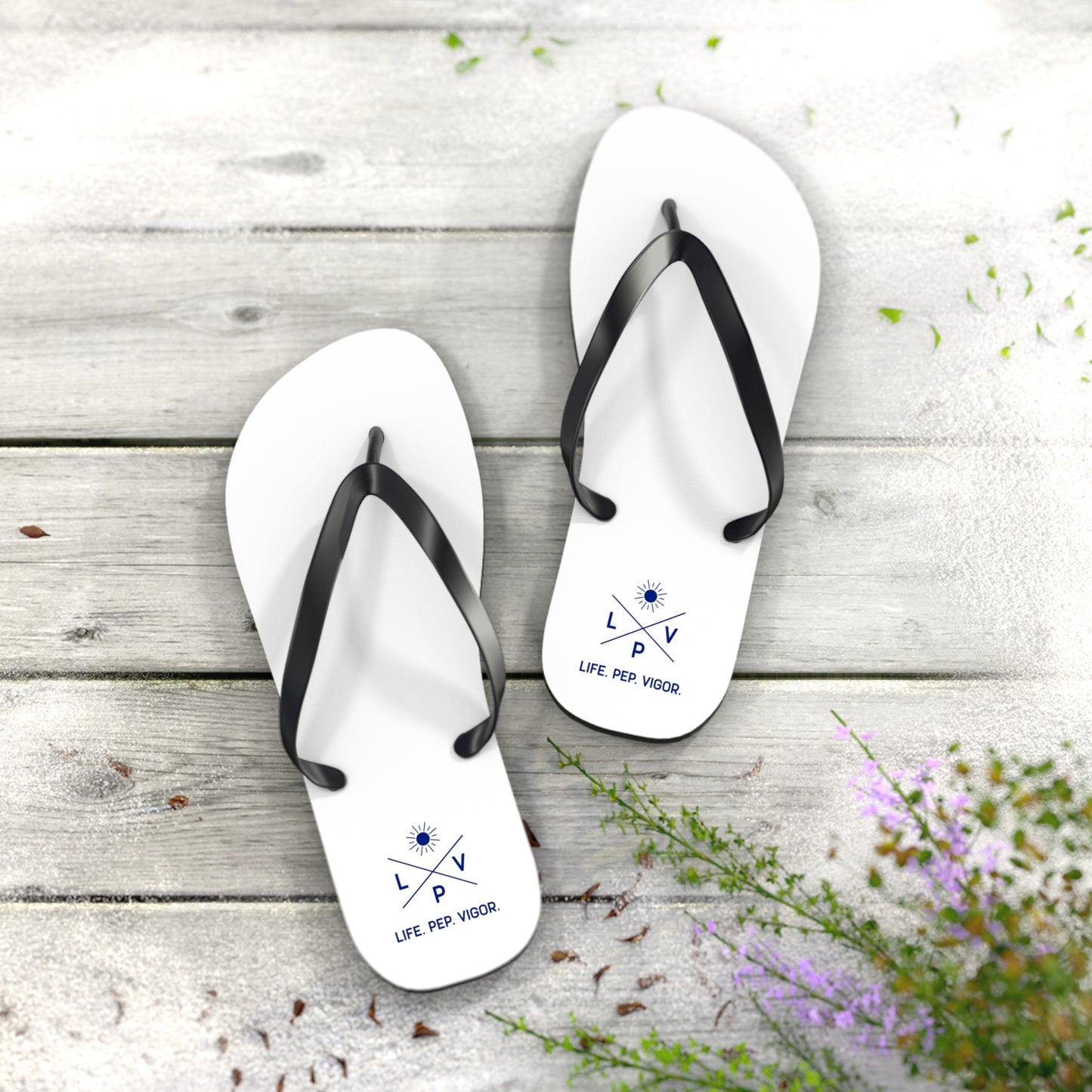 Life.Pep.Vigor. Logo Flip Flop