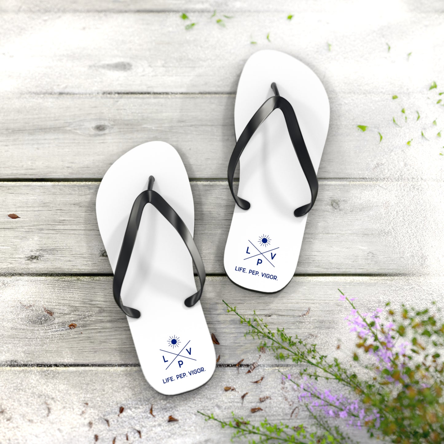 Life.Pep.Vigor. Logo Flip Flop