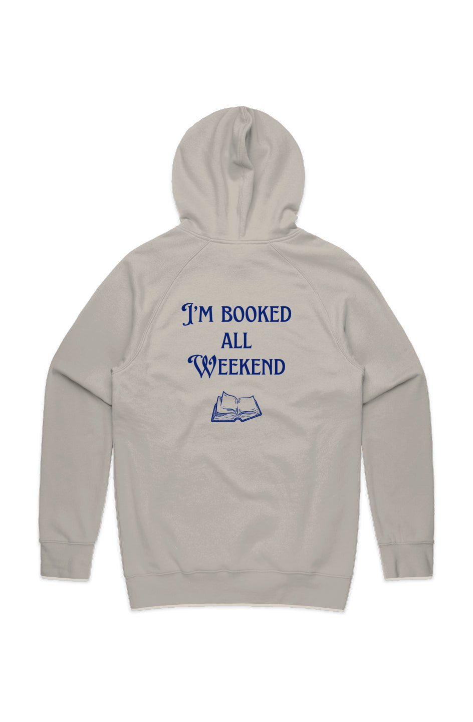 Booked Up Classic Fleece Hoodie - Stone, Pink