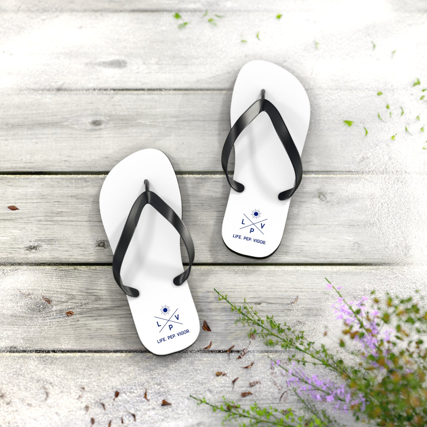Life.Pep.Vigor. Logo Flip Flop