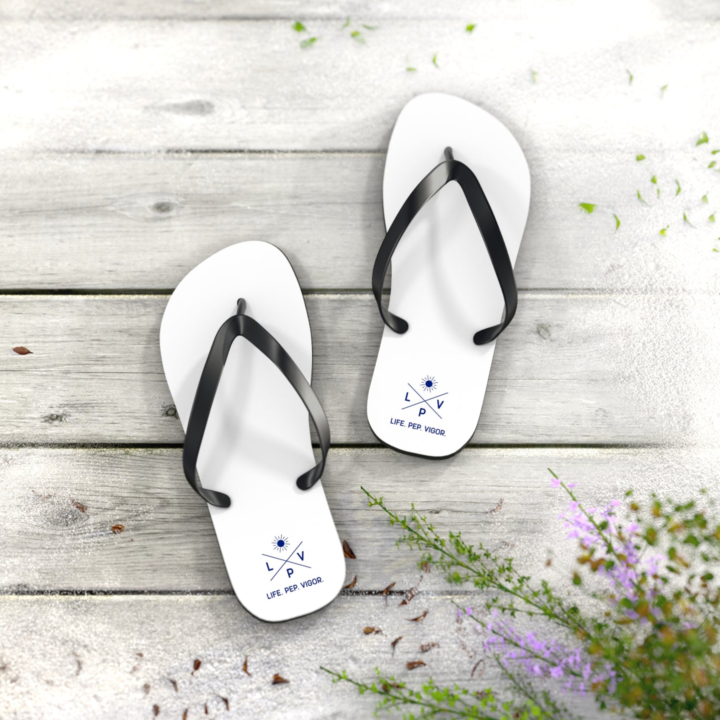 Life.Pep.Vigor. Logo Flip Flop