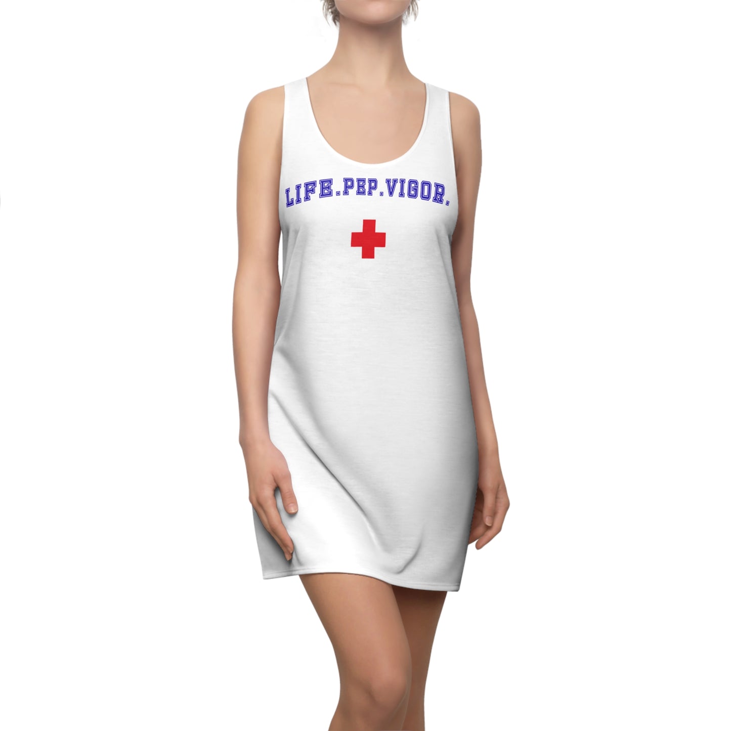 Life.Pep.Vigor. Racerback Dress