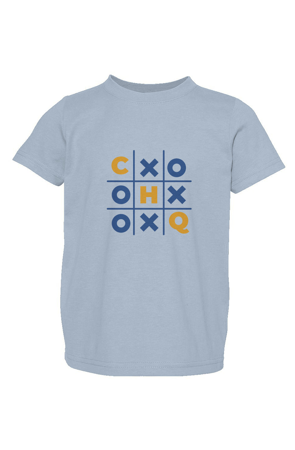 TicTacToe Camper Tee - Natural and Blue