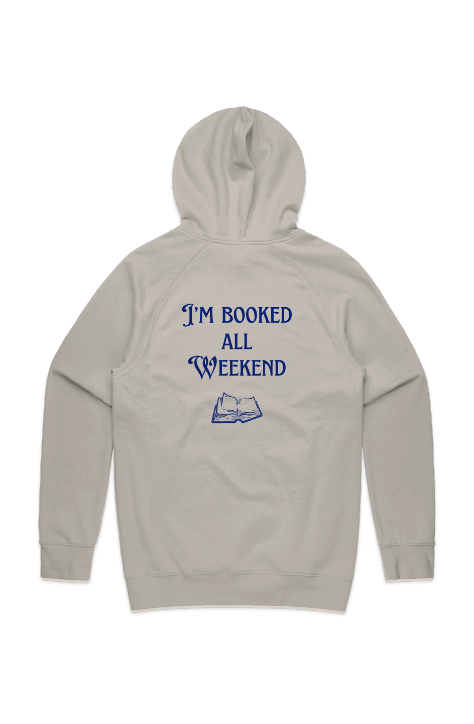 Booked Up Classic Fleece Hoodie - Stone, Pink