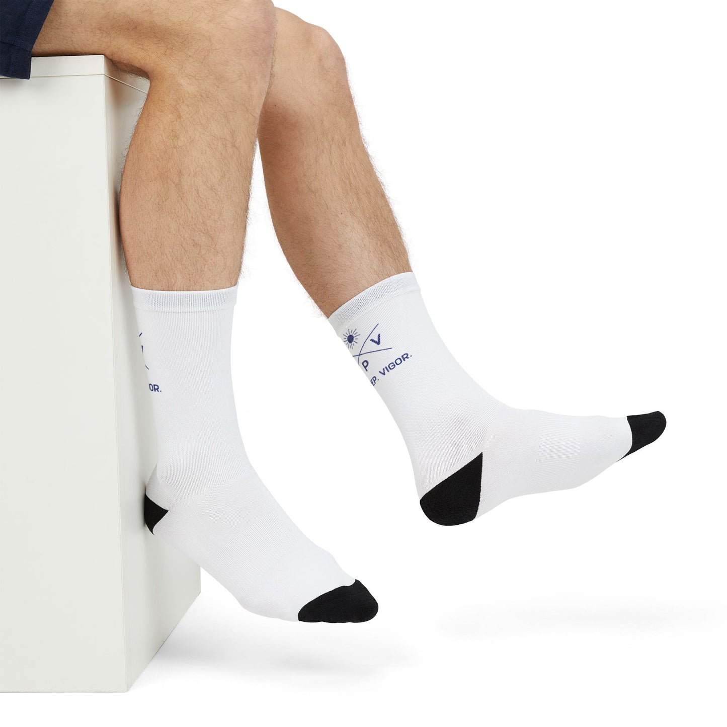 Life.Pep.Vigor. Logo Crew Socks