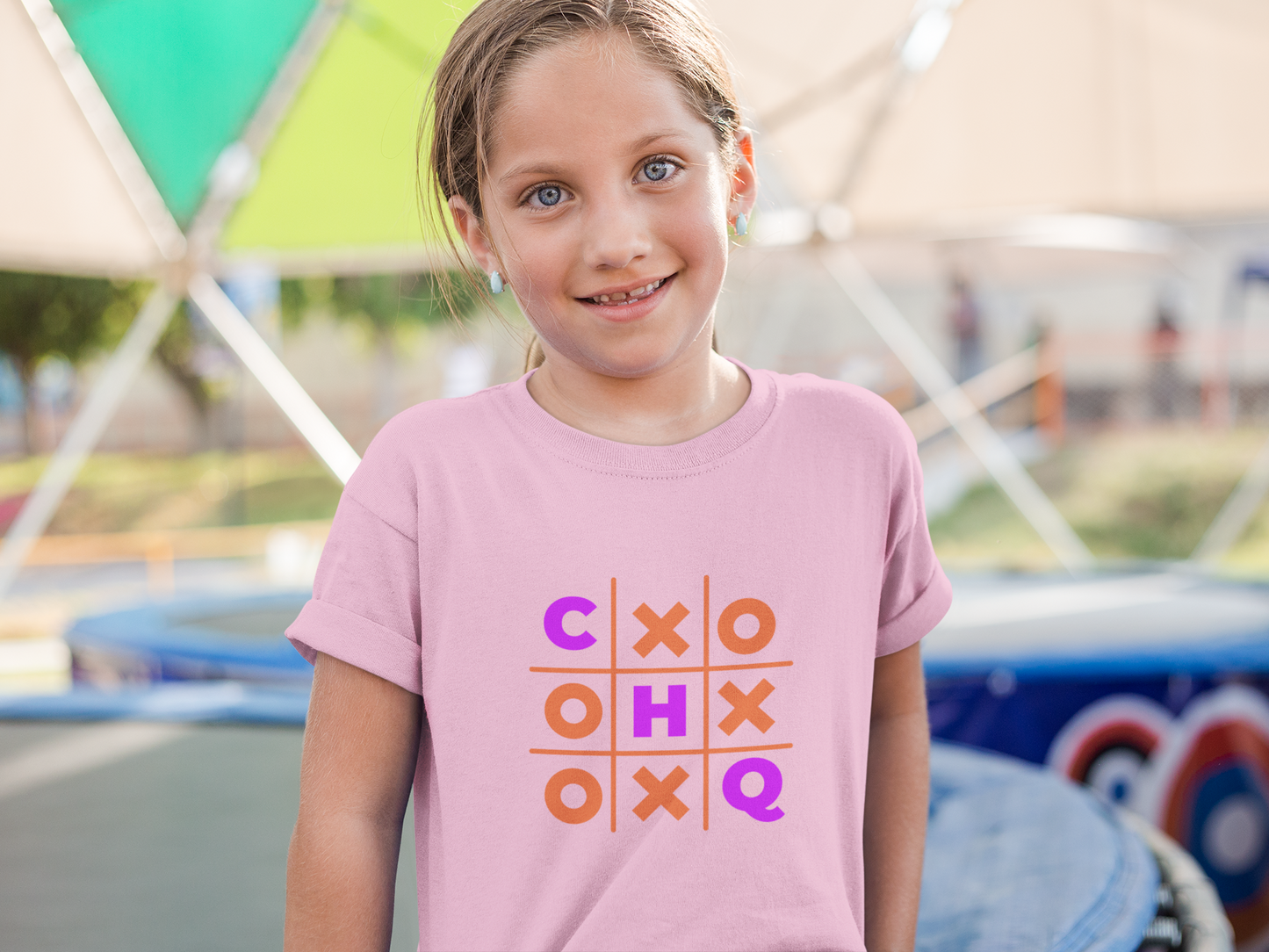 TicTacToe Camper Tee - Pink